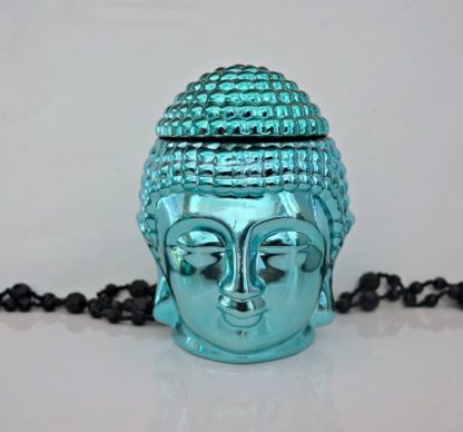 Teal Buddha Candle