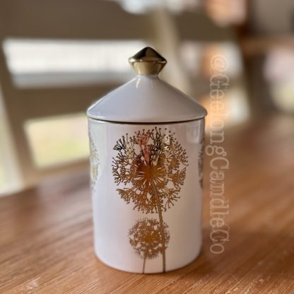 Gold Dandelion Canister Candle - Image 2