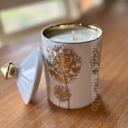 Gold Dandelion Canister Candle